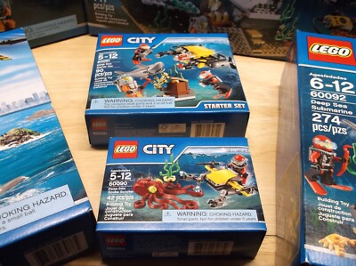 RARE LEGO CITY 60090 60091 60092 60093 60095 60096 Deep Sea
