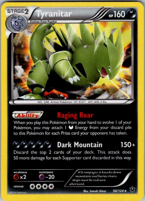 Pokemon | XY - Fates Collide | Tyranitar | 56/124 | NM Holo