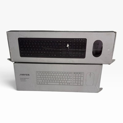2-Pack SEENDA SK38 Wireless Keyboard Mouse Combo + SKM64-2 Keyboard