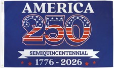 250 Years America 3x5ft Poly USA Semiquincentennial Patriotic July 4th Flag
