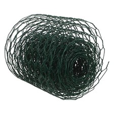 Garden Wire Fence Chicken Mesh Roll 0.6 Inch Hexagonal Coated Netting 13.58 per metre
