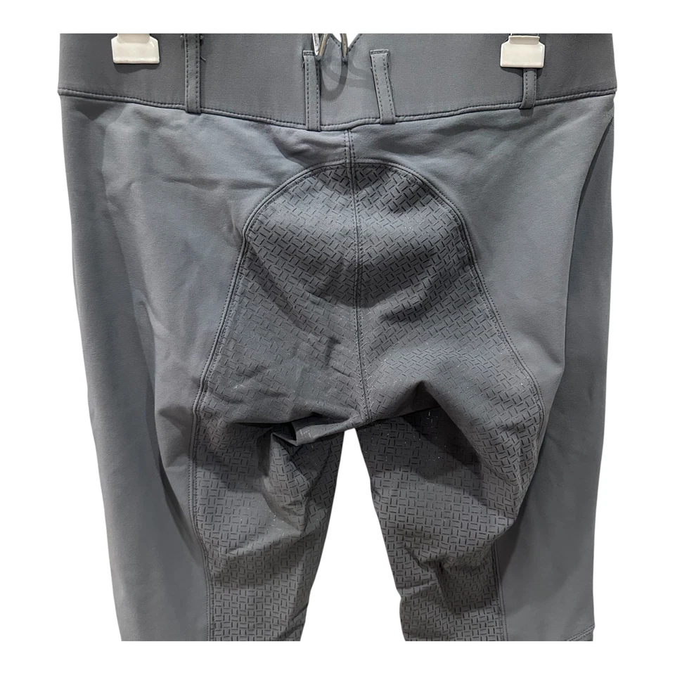 Tredstep Symphony Breeches Womens Gray Size 28R Knee Patch Mid Rise Riding Pants - Image 4 of 4