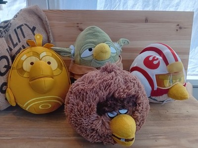 Angry Birds Star Wars Plüschtier Sammlung. Luke, Chewbacca, C3PO und Yoda