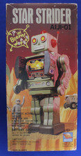 Horikawa Tin Toy Project Star Strider Aiji-01 Red Tin Robot Toy Complete in Box