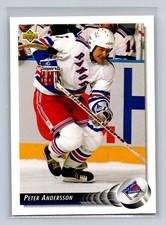 1992-93 Upper Deck #481 Peter Andersson RC New York Rangers