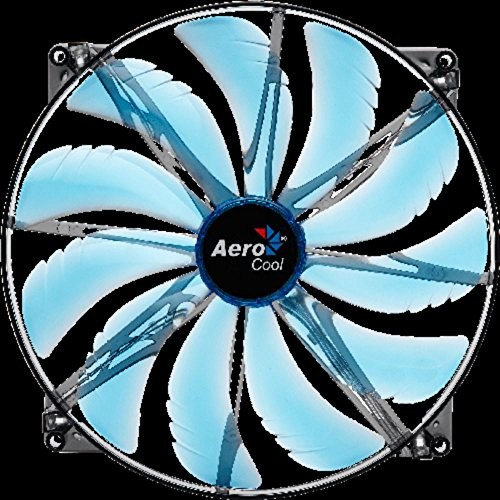 AeroCool Silent Master 200mm Blue LED CPU Computer PC 76 CFM 12V Cooling Fan - Picture 1 of 1