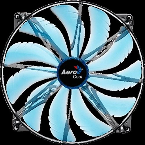 AeroCool Silent Master 200mm Blue LED CPU Computer PC 76 CFM 12V Cooling Fan 