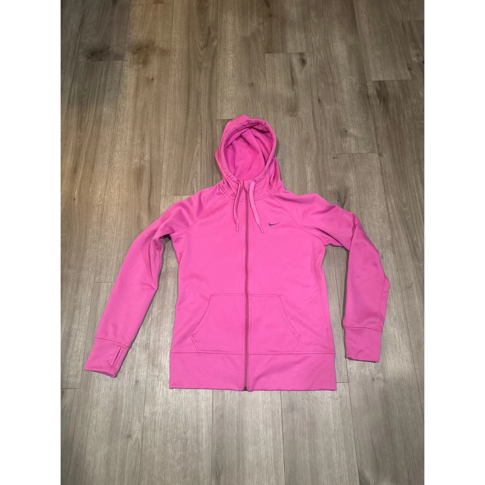 Sudadera Nike Therma Fit Sudadera con Capucha Cremallera Completa Para Mujer Manga Larga Mediana Rosa Foto 2 de 4