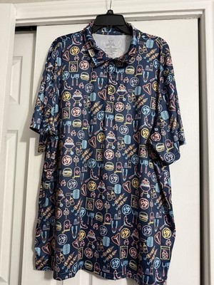 Buc-ee's Men's Performance Polo Graphic Print Buc-ee's Beaver Navy 2X Golf
