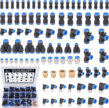 90 Pcs Quick Connect Air Line Fittings Kit 90 PCS Assortment, Black-90PCS 
