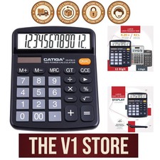 Stylish 12-Digit Calculator for Home, School  Office   Large LCD  4 Functions