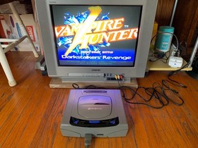 Sega Saturn HST-0004 gray Japanese console system complete in box + Virtua Stick