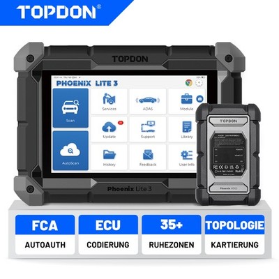 TOPDON Phoenix Lite 3 Diagnosegerät Geführte Funktion Topologie ECU Codierung