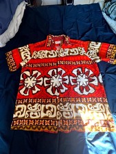VTG 60'S 70'S MEN'S HAWAII RESORT SHOPS FLORAL BRIGHT HAWAIIAN SHIRT SIZE L-XL