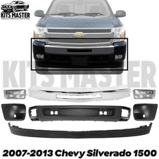 Front Bumper Kit Valance Fog Lights End Cap For 2007-13 Chevy Silverado 1500 Front Bumper Kit Valance Fog Lights End Cap For 2007-13 Chevy Silverado 1500