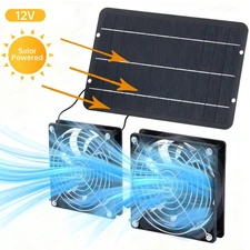 16W Solar Panel Powered Fan Exhaust Fanwaterproof Dual Exhaust Fan Air Extractor