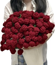 Crochet Flowers Bouquet Blanket Handmade Rose Blankets Gifts for Home Decor