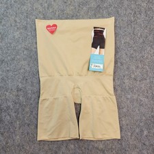 Assets by Spanx Remarkable Results Shaper Short Sz XL High Waist Mid-Thigh Beige