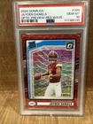 2024 Panini Donruss Jayden Daniels Optic Preview Red Wave Prizm RC #389 PSA 10