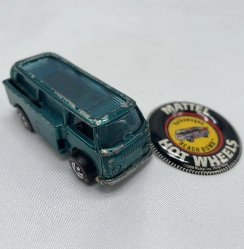 Hot Wheels 1969 Redline VOLKSWAGEN VW BEACH BOMB Aqua Green Van