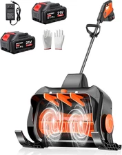 16" Cordless Snow Shovel, 3000Mah Battery Snow Blower, Lightweight Power Snow Th