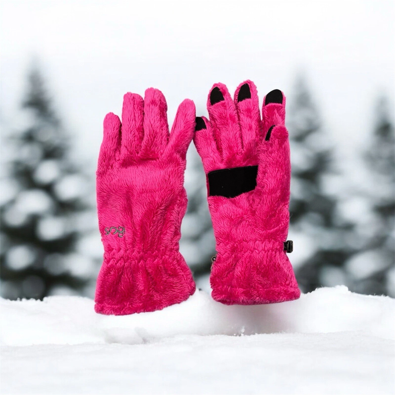 180s Women's Lush Fleece ALLTouch Tech Winter Gloves Plush Pink Medium
