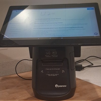 Epos Now Duo Countertop POS System Dual Screens Touchscreen Receipt Printer
