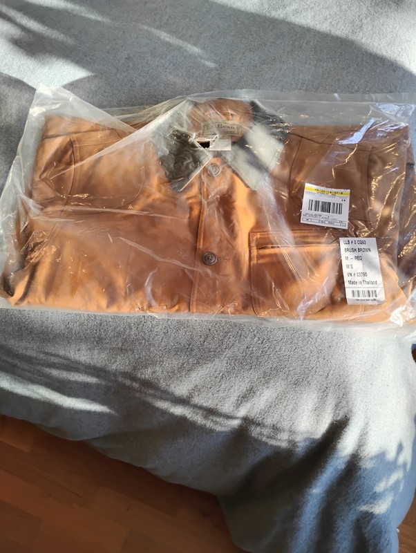 ll bean upland hunting coat cotton canvas medium new with tags