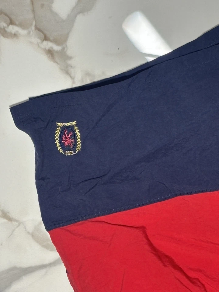 Tommy Hilfiger Board Shorts Mens Small Red Blue Big Flag Swim Crest Mesh Lined S - Image 2 of 4