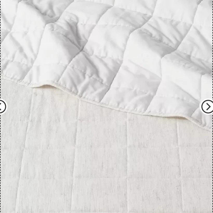 Edredón de lino de algodón teñido Threshold King Space gris claro* Foto 3 de 4