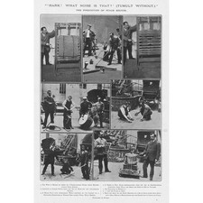 TEATRO Produzione Sonora Palcoscenico Edoardiano - Stampa Fotografica Antica 1905