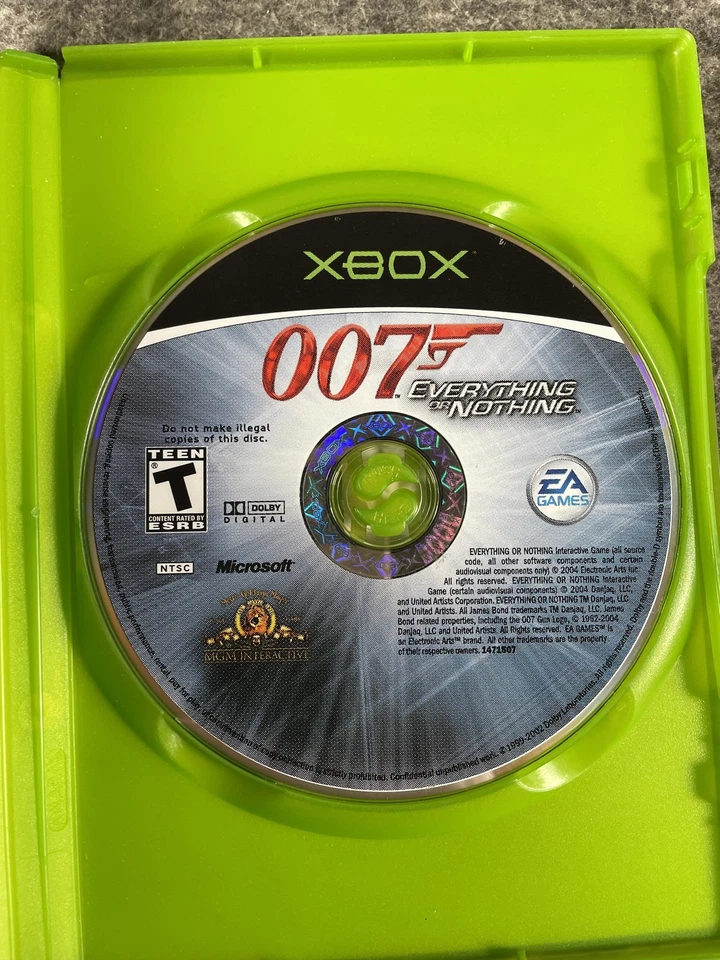 007 Everything or Nothing Microsoft Xbox Game Complete w/ Manual NTSC - Image 4 of 4