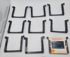 Set Of 80 Vtg Kodak Black Metal Photo Slide Retainer Clips 2 X 2" Fit Cavalcade