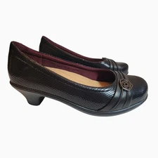 BIOHEELS Ortho-Cushion Maya Heels 113 Med 10 B Maryjane Shoes Black Snake Print