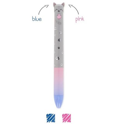 LEGAMI ZWEIFARBIGER KUGELSCHREIBER CLICK&CLACK KITTY KATZE NEU