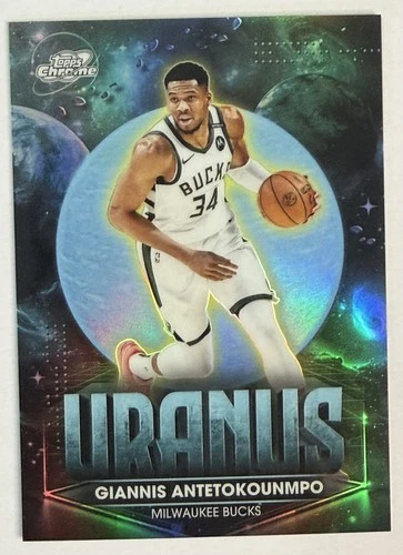 2025-26 Topps Cosmic Chrome Giannis Antetokounmpo Planetary Pursuit Uranus PPE-4