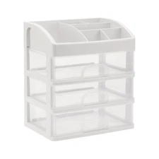VOCOSTE Makeup Organizer Countertop, 3 Clear Drawers Makeup Organizer, Skinca...