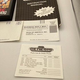 Sega Genesis Model 1 Console Sonic The Hedgehog Bundle System Inserts ONLY!