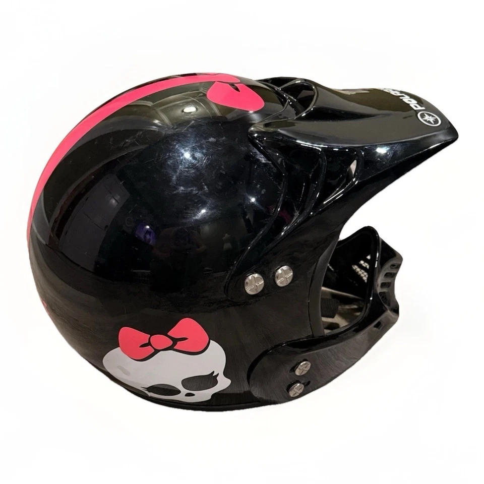 Kid’s Med Polaris Helmet With Custom Vinyl ATV UTV Children’s Safety Helmet - Image 3 of 4