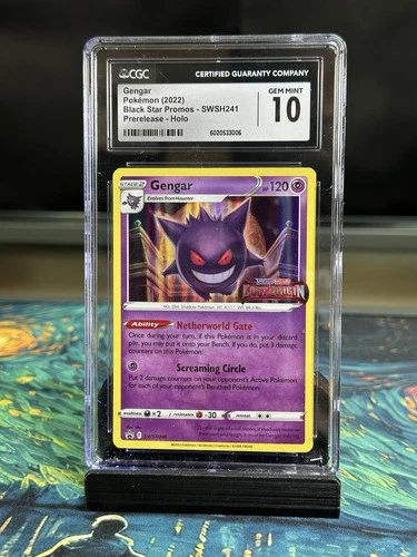 Pokemon Gengar Lost Origin Prerelease SWSH241 CGC 10 Gem Mint