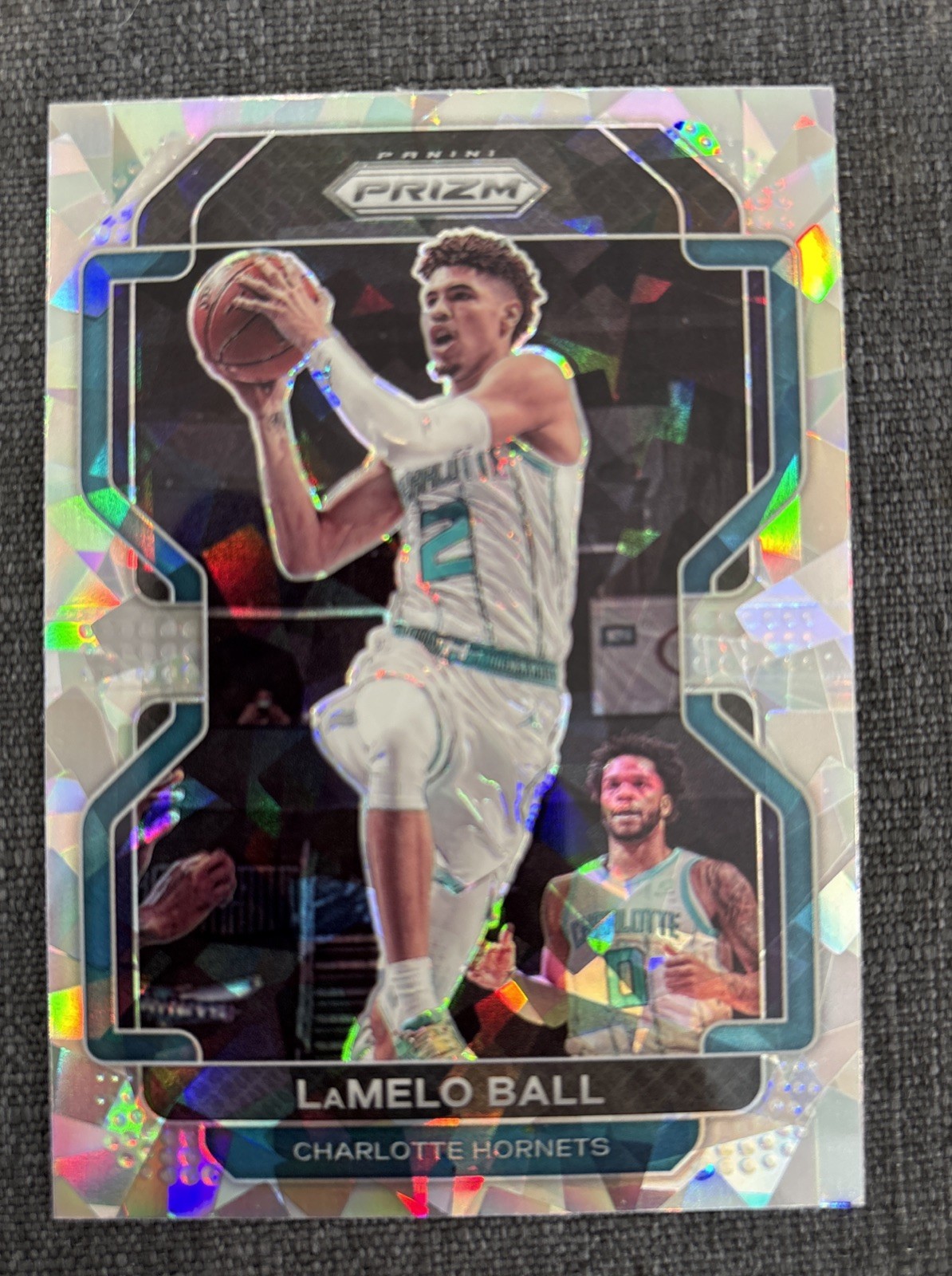 2021-22 Prizm #185 Lamelo Ball SILVER ICE PRIZM Hornets Basketball Card Parallel
