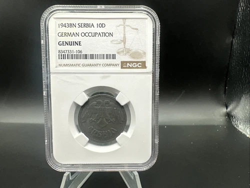 1943BN 10 Dinara - Serbia-  German Occupation -  NGC Genuine - 106