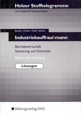 Holzer Stofftelegramme: Industriekauffrau / Industriekaufmann - Baden-Württember