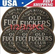 1-5X Old F ckers Club Lifetime Member Coin,Still Kicking Lifetime Member Token