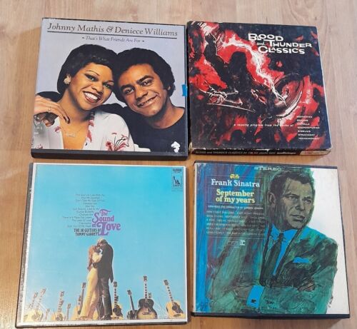 4 SINATRA DENIECE WILLIAMS TOMMY GARRETT etc. 4 track STEREO REEL TO REEL TAPES
