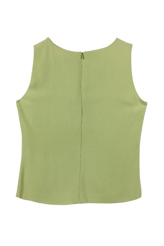 TOP CANOTTA PIERRE CARDIN TAGLIA 44 VERDE CON PAILLETTES - Imagen 2 de 4