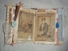 BEAUTIFUL HAND MADE Vintage Lady of Spring Junk Journal 44 Pages 9 1/2" x 7"