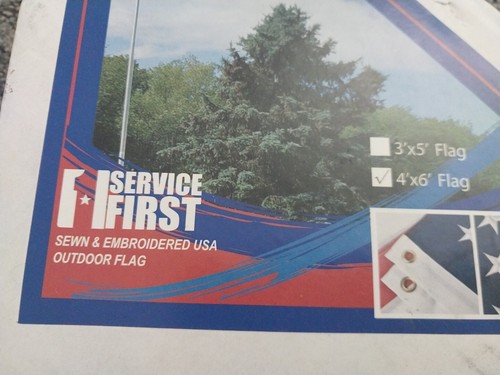 Service First Sewn and Embroidered USA Flag 4'x6' New - Picture 5 of 18