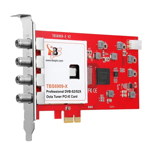 TBS6909X V2 DVB S/S2/S2X 8 PCIe Tuner telewizji satelitarnej Karta Kompatybilny z nagłówkiem telewizyjnym - Zdjęcie 2 z 5