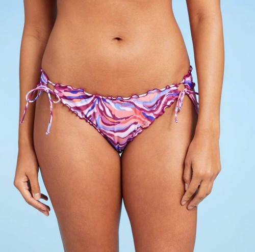 Bikini fondo arricciacapelli paralume e cravatta a gamba alta extra sfacciato 83976432 XL - Foto 4 di 9